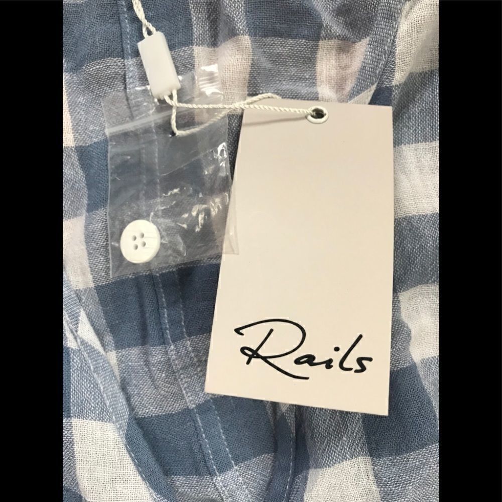 NWT Rails Athena Periwinkle Check Top - Picture 9 of 9